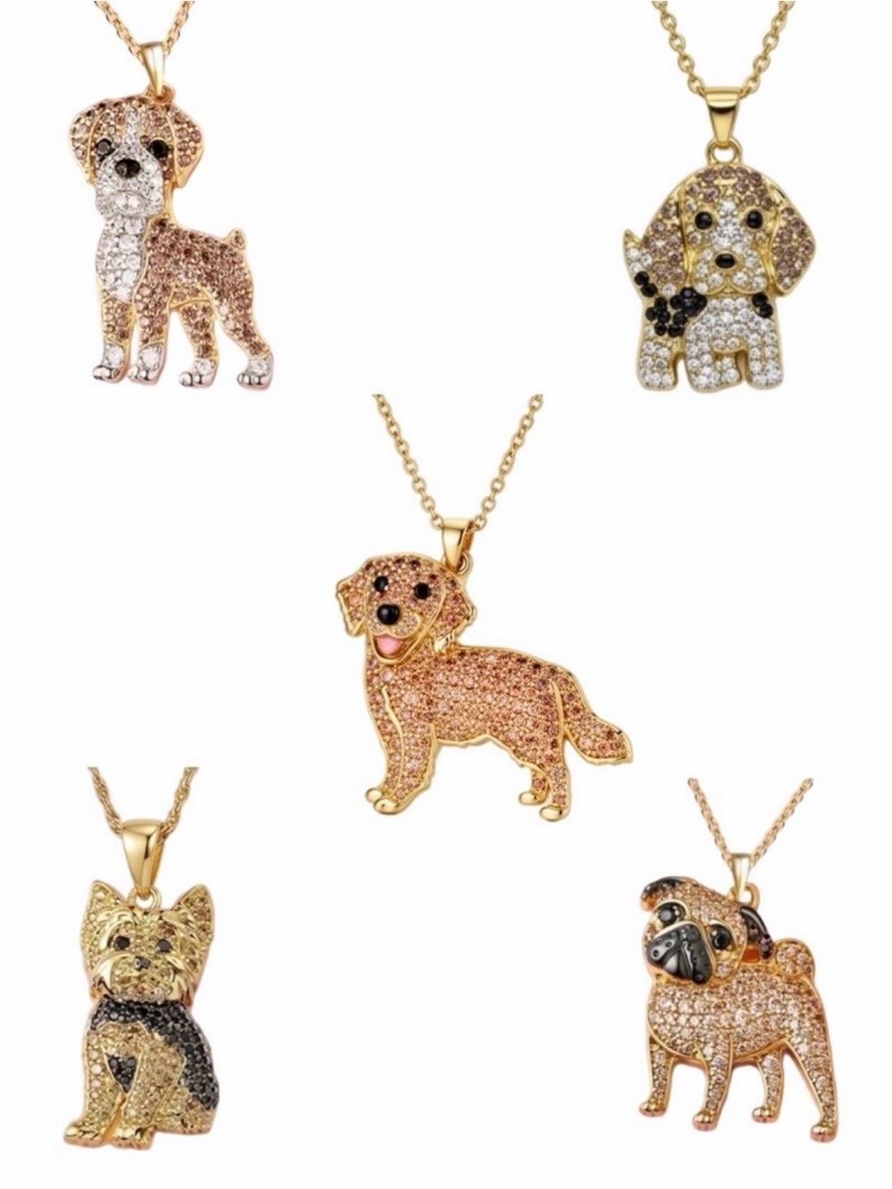 New Adorable Dog Pendant Necklace